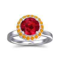 Halo Pave Ekala Ring