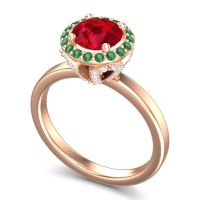 Halo Pave Ekala Ring