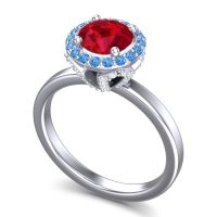 Halo Pave Ekala Ring