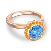 Halo Pave Ekala Ring