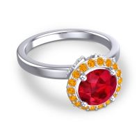 Halo Pave Ekala Ring