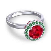 Halo Pave Ekala Ring