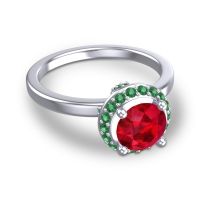 Ornate Halo Kavita Ring