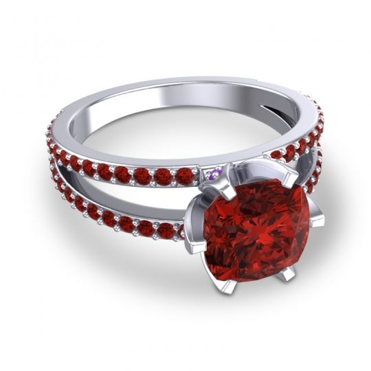 Modern Cushion Pave Majjari Ring