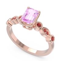 Art Deco Milgrain Emerald Cut Sarva Ring