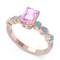 Art Deco Milgrain Emerald Cut Sarva Ring