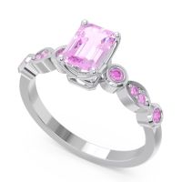 Art Deco Milgrain Emerald Cut Sarva Ring