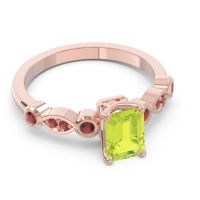 Art Deco Milgrain Emerald Cut Sarva Ring