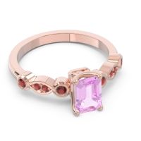 Art Deco Milgrain Emerald Cut Sarva Ring