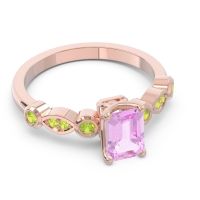 Art Deco Milgrain Emerald Cut Sarva Ring