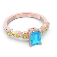 Art Deco Milgrain Emerald Cut Sarva Ring