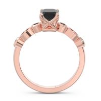 Art Deco Milgrain Emerald Cut Sarva Ring