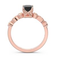 Art Deco Milgrain Emerald Cut Sarva Ring