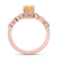 Art Deco Milgrain Emerald Cut Sarva Ring