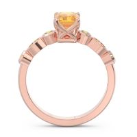 Art Deco Milgrain Emerald Cut Sarva Ring