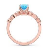 Art Deco Milgrain Emerald Cut Sarva Ring