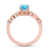 Art Deco Milgrain Emerald Cut Sarva Ring