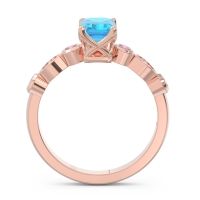 Art Deco Milgrain Emerald Cut Sarva Ring