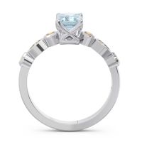 Art Deco Milgrain Emerald Cut Sarva Ring