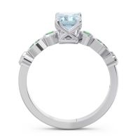 Art Deco Milgrain Emerald Cut Sarva Ring