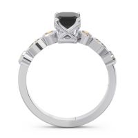 Art Deco Milgrain Emerald Cut Sarva Ring