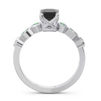Art Deco Milgrain Emerald Cut Sarva Ring
