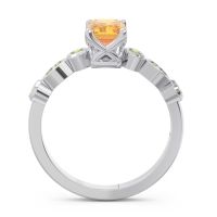 Art Deco Milgrain Emerald Cut Sarva Ring