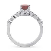 Art Deco Milgrain Emerald Cut Sarva Ring