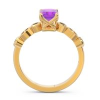 Art Deco Milgrain Emerald Cut Sarva Ring