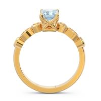 Art Deco Milgrain Emerald Cut Sarva Ring