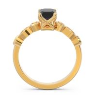 Art Deco Milgrain Emerald Cut Sarva Ring