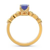 Art Deco Milgrain Emerald Cut Sarva Ring