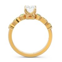 Art Deco Milgrain Emerald Cut Sarva Ring