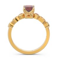 Art Deco Milgrain Emerald Cut Sarva Ring