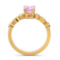 Art Deco Milgrain Emerald Cut Sarva Ring