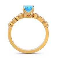 Art Deco Milgrain Emerald Cut Sarva Ring