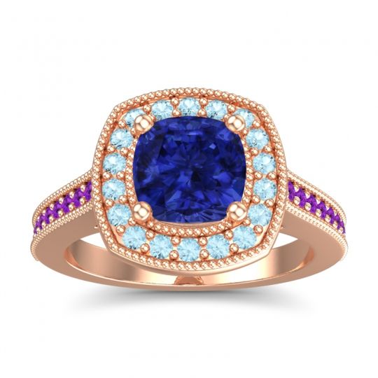 Cathedral Halo Cushion Carma Ring