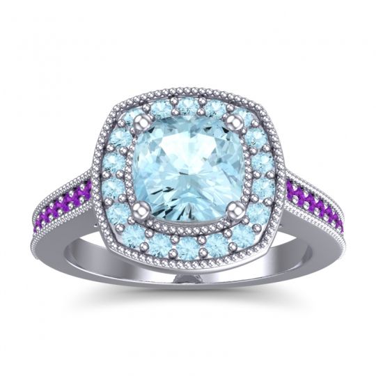 Cathedral Halo Cushion Carma Ring