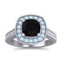 Cathedral Halo Cushion Carma Ring