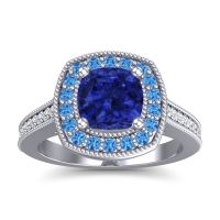 Cathedral Halo Cushion Carma Ring
