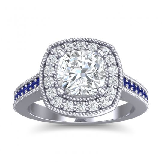 Cathedral Halo Cushion Carma Ring