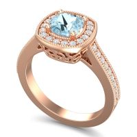 Cathedral Halo Cushion Carma Ring