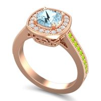 Cathedral Halo Cushion Carma Ring