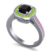 Cathedral Halo Cushion Carma Ring
