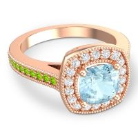 Cathedral Halo Cushion Carma Ring