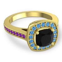 Cathedral Halo Cushion Carma Ring