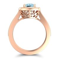 Cathedral Halo Cushion Carma Ring