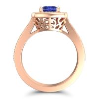 Cathedral Halo Cushion Carma Ring