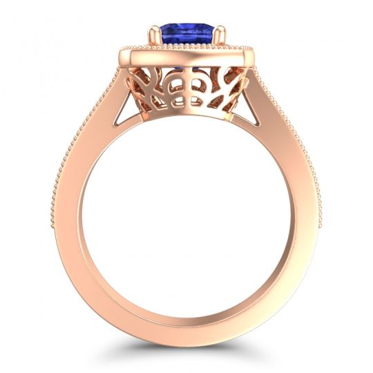 Cathedral Halo Cushion Carma Ring
