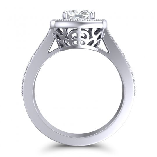 Cathedral Halo Cushion Carma Ring